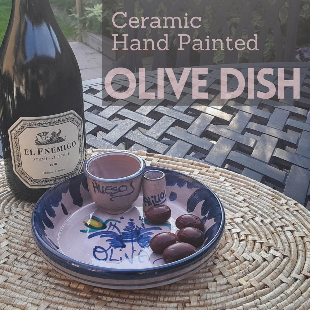 Olive Dish, Hand Painted Ceramic | Tapas